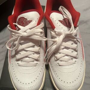 Jordan White and Red Men's Sneakers